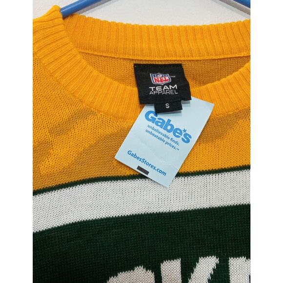 NFL Team Apparel Men's Sweater Green Bay Packets Yellow/Green Sz Small NWT! - Picture 3 of 12